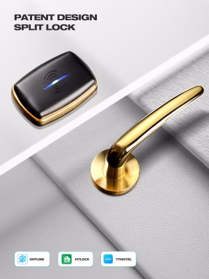 S100 Split-Smart-Lock mit patentiertem Design, RFID-Lesegerät und Türgriffsystem für Hotel- und Gewerbetüren