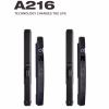 Front and side views of two smart lock configurations with slim vertical body
