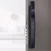 Smart lock installed on a door with multi‑bolt mortise and illuminated status ring