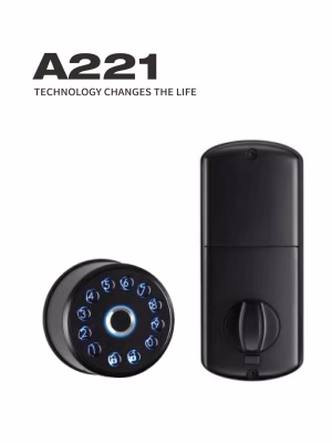 A221-02 Módulo de teclado circular frontal y unidad interior giratoria de la cerradura inteligente
