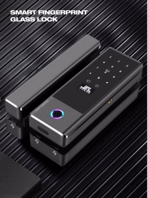 Smart Lock mit Gesichtserkennung, HD-Kamera, Touch-Tastatur und beleuchteter Sockelleuchte