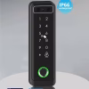 Slim IP66 3D face access controller with backlit keypad and green status ring