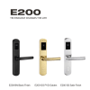 slim hotel smart card lock in black, PVD gold, and satin stainless finishes