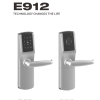 RFID hotel smart lock shown in reader and keypad versions, silver finish