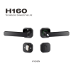 lever‑handle hotel smart card lock set with exterior reader handle and interior privacy module