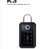 Front view of smart key box with glossy touch keypad and status ring