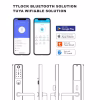 TT Lock and Tuya app control with dimensions for ANSI lever fingerprint smart lock