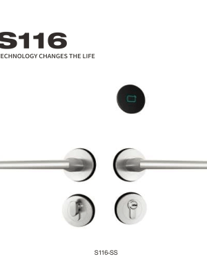 S116_02 S116 Smart Split Lock mit doppeltem Verriegelungssystem, ausgestattet mit Touch-Taste und Schlüsselverriegelung