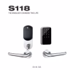 split hotel smart lock set with reader module and matching lever handles
