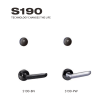 S190 split smart lock available in black nickel and pearl white finishes