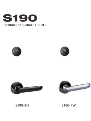 S190_02 Das Smart Lock S190 ist in den Ausführungen Schwarz-Nickel und Perlweiß erhältlich