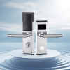 C300 classical hotel smart card lock poster highlighting offline, HTLock, and TTHotel support