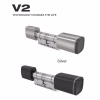 Smart cylinder finish comparison in silver and black