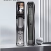 Face recognition smart lock with HD camera, touch keypad, and sleek metallic finish