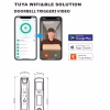 Tuya app interface for Wi‑Fi & BLE control with smart lock dimensional drawings