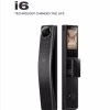 Front and rear design views of the smart lock with ergonomic panel and handle