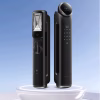 Face recognition smart lock with circular camera head and touch keypad in a sleek black finish