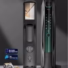 Face recognition smart lock with HD camera, touch keypad, and illuminated base accent