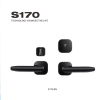 S170 split smart door lock kit overview with reader panel, handles, and interior component, model S170-BN
