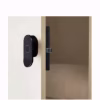 Smart fingerprint cabinet lock installed on an open cabinet door