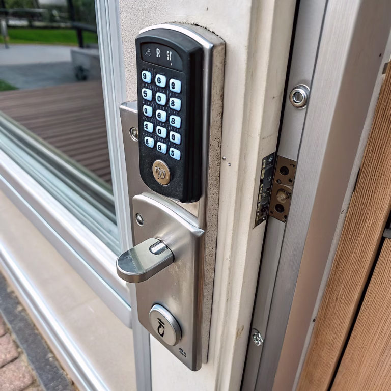 Cerradura con teclado para puertas con control de acceso seguro sin PIN para puertas residenciales y comerciales